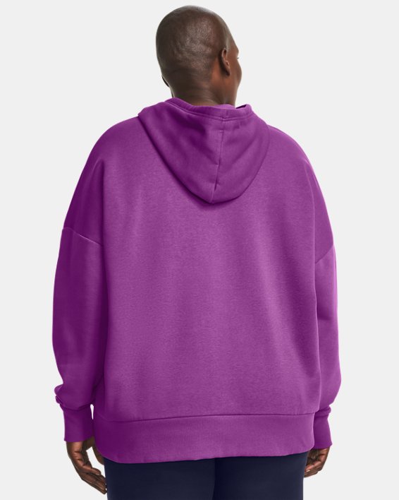 Sweat à capuche oversize UA Rival Fleece pour femme, Purple, pdpMainDesktop image number 1